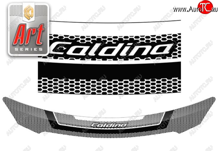 2 399 р. Дефлектор капота CA-Plastiс  Toyota Caldina  T240 (2002-2004) (Серия Art графит)  с доставкой в г. Калуга