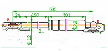 1 169 р. Правый газовый упор крышки багажника SAT  Toyota Caldina  T190 (1992-1997)  с доставкой в г. Калуга. Увеличить фотографию 1