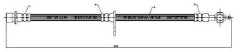 699 р. Тормозной шланг SAT (передний, правый)  Toyota Caldina ( T190,  T210) - Nadia  XN10  с доставкой в г. Калуга. Увеличить фотографию 1
