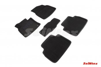 4 999 р. Комплект 3D ковриков в салон (ворсовые / чёрные) Seintex  Toyota Camry  XV70 (2017-2021)  с доставкой в г. Калуга. Увеличить фотографию 1