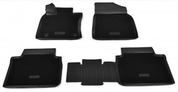 Комплект комбинированых ковриков в салон с повышенной износостойкостью Unidec (полиуретан, текстиль) Toyota Camry XV70 дорестайлинг (2017-2021)  (Черный)
