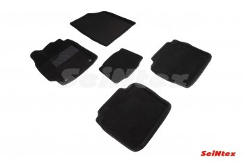 4 999 р. Комплект 3D ковриков в салон (ворсовые / чёрные) Seintex Toyota Camry XV55 1-ый рестайлинг (2014-2017)  с доставкой в г. Калуга. Увеличить фотографию 1