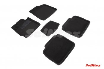 Комплект 3D ковриков в салон (ворсовые / чёрные) Seintex Toyota Camry XV40 рестайлинг (2009-2011)