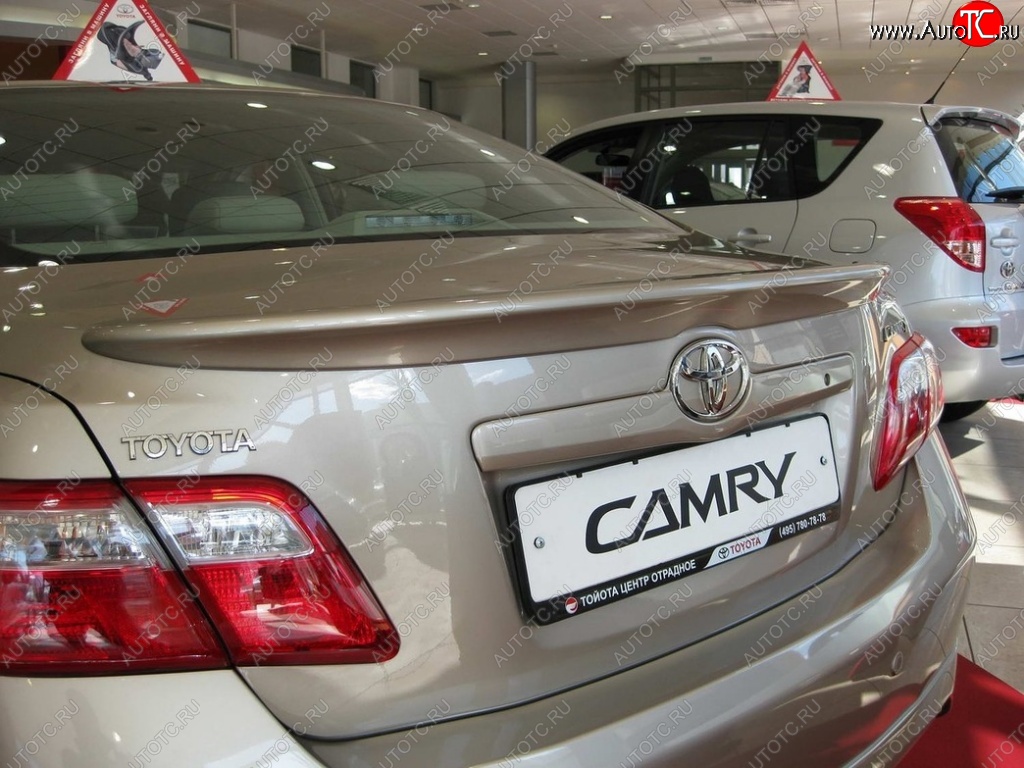 2 789 р. Лип спойлер ОEМ Toyota Camry XV40 рестайлинг (2009-2011) (Неокрашенный)  с доставкой в г. Калуга