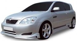 6 749 р. Накладка на передний бампер CT Toyota Corolla E120 седан дорестайлинг (2000-2004) (Неокрашенная)  с доставкой в г. Калуга. Увеличить фотографию 1