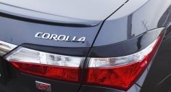 839 р. Реснички на фонари RA  Toyota Corolla  E180 (2013-2016) (Неокрашенные)  с доставкой в г. Калуга. Увеличить фотографию 1