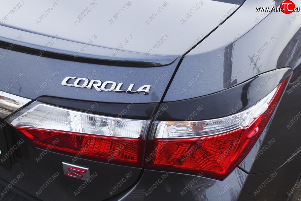 839 р. Реснички на фонари RA Toyota Corolla E180 дорестайлинг (2013-2016) (Неокрашенные)  с доставкой в г. Калуга