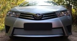 1 539 р. Сетка на бампер Russtal (хром)  Toyota Corolla  E180 (2013-2016)  с доставкой в г. Калуга. Увеличить фотографию 3