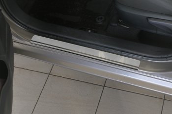 999 р. Накладки порожков салона Russtal  Toyota Corolla ( E170,  E180) (2012-2019) (нержавейка полированная)  с доставкой в г. Калуга. Увеличить фотографию 2