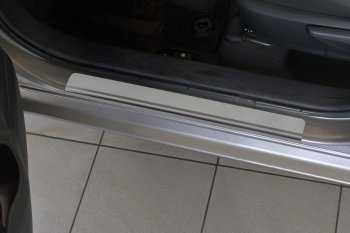999 р. Накладки порожков салона Russtal  Toyota Corolla ( E170,  E180) (2012-2019) (нержавейка шлифованная)  с доставкой в г. Калуга. Увеличить фотографию 2