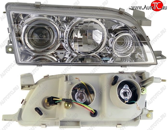 4 899 р. Правая фара SAT (диод/линза) Toyota Corolla E100 седан (1991-2002)  с доставкой в г. Калуга