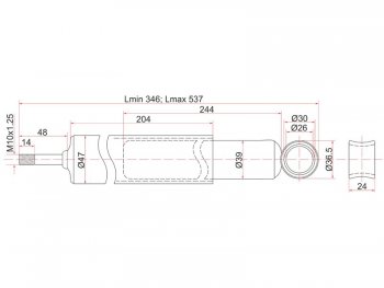 Амортизатор задний LH=RH SAT  Corolla  E100, Sprinter ( E100,  E110)