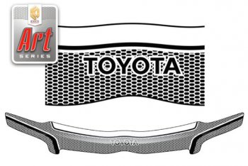 2 349 р. Дефлектор капота CA-Plastiс  Toyota Corolla  E120 (2004-2007) (Серия Art графит)  с доставкой в г. Калуга. Увеличить фотографию 1