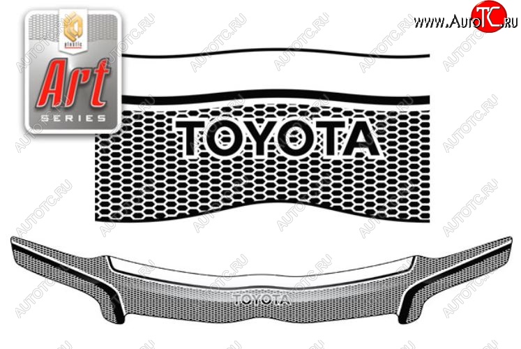 2 349 р. Дефлектор капота CA-Plastiс  Toyota Corolla  E120 (2004-2007) (Серия Art графит)  с доставкой в г. Калуга