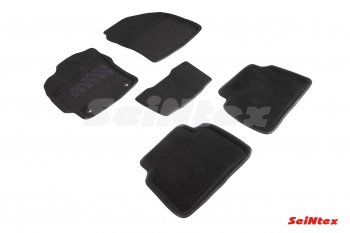Комплект 3D ковриков в салон (ворсовые / чёрные) Seintex Toyota Corolla E210 седан дорестайлинг (2018-2022)