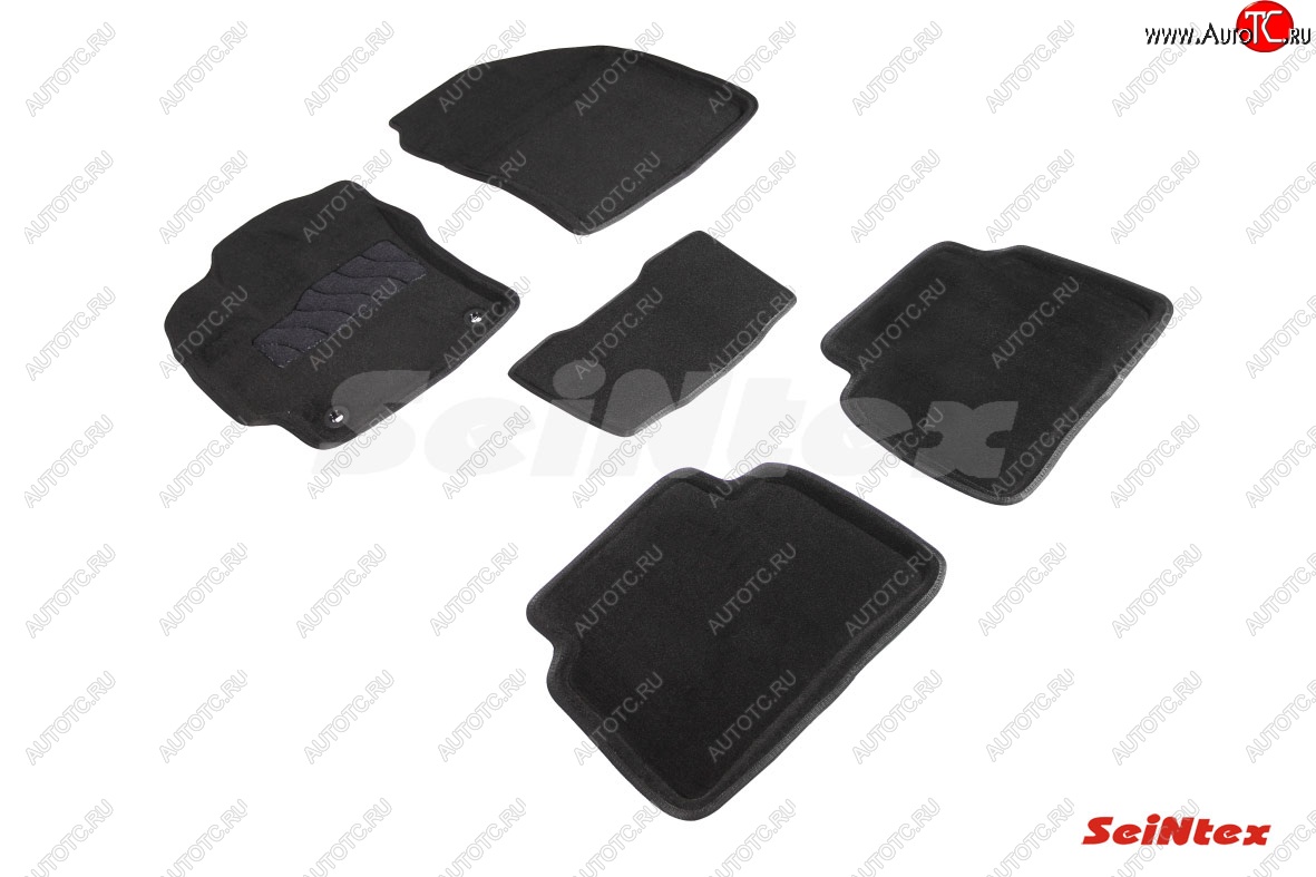 4 799 р. Комплект 3D ковриков в салон (ворсовые / чёрные) Seintex  Toyota Corolla  E210 (2018-2022)  с доставкой в г. Калуга