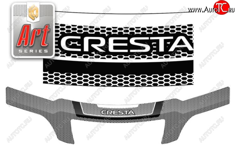 2 499 р. Дефлектор капота CA-Plastiс  Toyota Cresta  X100 (1996-1998) (Серия Art черная)  с доставкой в г. Калуга