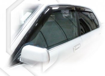 1 989 р. Дефлектор капота CA-Plastiс  Toyota Crown  S130 (1991-1999) (Classic полупрозрачный, Без хром.молдинга)  с доставкой в г. Калуга. Увеличить фотографию 1