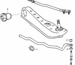 319 р. Полиуретановая втулка стойки стабилизатора передней подвески Точка Опоры  Toyota Crown  S150 - Hiace Regius  с доставкой в г. Калуга. Увеличить фотографию 2