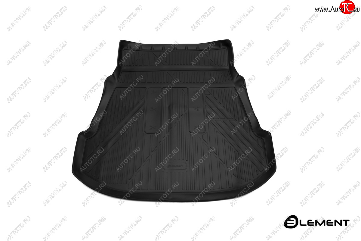 2 169 р. Коврик 3D багажника Element (полиуретан) Toyota Fortuner AN160 дорестайлинг (2015-2020) (Черный)  с доставкой в г. Калуга