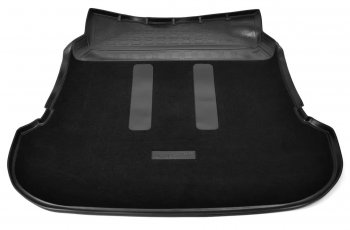 Комбинированый коврик с повышенной износостойкостью в багажник Unidec (полиуретан, текстиль, 7 мест - сложенный ряд) Toyota Fortuner AN160 дорестайлинг (2015-2020)  (Черный)