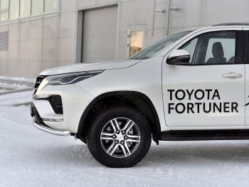 14 999 р. Защита переднего бампера (Ø63 мм, нержавейка) Russtal  Toyota Fortuner  AN160 (2020-2024)  с доставкой в г. Калуга. Увеличить фотографию 4