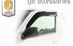 1 899 р. Ветровики дверей (широкая кабина, левый руль) CA-Plastic  Toyota Hiace  H200 (2004-2017) (Classic полупрозрачный, Без хром.молдинга)  с доставкой в г. Калуга. Увеличить фотографию 1