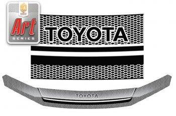 2 499 р. Дефлектор капота CA-Plastiс  Toyota Highlander  XU40 (2010-2013) (Серия Art серебро)  с доставкой в г. Калуга. Увеличить фотографию 2
