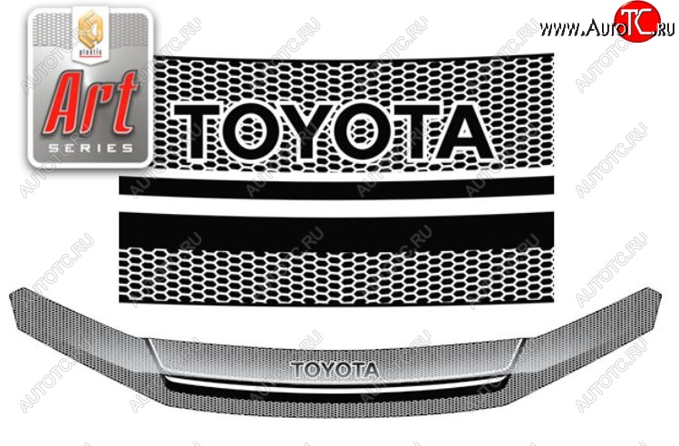 2 499 р. Дефлектор капота CA-Plastiс  Toyota Highlander  XU40 (2010-2013) (Серия Art белая)  с доставкой в г. Калуга