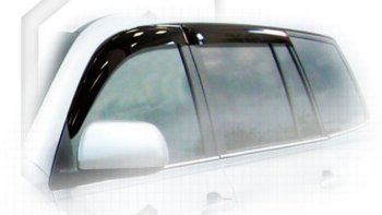 2 349 р. Дефлектора окон CA-Plastic  Toyota Highlander  XU40 (2010-2013) (Classic полупрозрачный, Без хром.молдинга, Крепление только на скотч)  с доставкой в г. Калуга. Увеличить фотографию 1