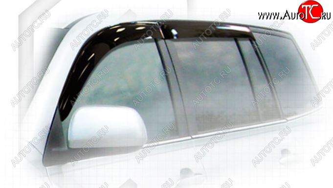 2 349 р. Дефлектора окон CA-Plastic  Toyota Highlander  XU40 (2010-2013) (Classic полупрозрачный, Без хром.молдинга, Крепление только на скотч)  с доставкой в г. Калуга