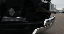 27 999 р. Защита переднего бампера (2 трубыØ75х42 мм, нержавейка) Russtal  Toyota Highlander  XU50 (2013-2017)  с доставкой в г. Калуга. Увеличить фотографию 4