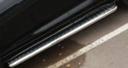 23 749 р. Порожки для ног (Ø63) Russtal  Toyota Highlander  XU50 (2013-2017) (лист - алюминий, профиль - сталь)  с доставкой в г. Калуга. Увеличить фотографию 1