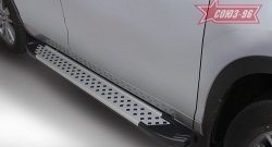 9 089 р. Пороги из алюминиевого профиля Souz-96 Toyota Highlander XU50 дорестайлинг (2013-2017)  с доставкой в г. Калуга. Увеличить фотографию 3