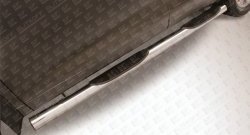 16 999 р. Защита порогов из трубы d76 мм с пластиковыми вставками для ног Slitkoff  Toyota Highlander  XU50 (2013-2017) (Цвет: нержавеющая полированная сталь)  с доставкой в г. Калуга. Увеличить фотографию 1