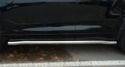 15 799 р. Защита порогов из круглой трубы диаметром 63 мм Russtal  Toyota Highlander  XU50 (2013-2017)  с доставкой в г. Калуга. Увеличить фотографию 1