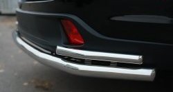 16 999 р. Защита заднего бампера (Ø63 и 42 мм, с углами, нержавейка) Russtal  Toyota Highlander  XU50 (2013-2017)  с доставкой в г. Калуга. Увеличить фотографию 4