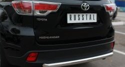11 999 р. Защита заднего бампера (Ø63 мм, нержавейка) Russtal  Toyota Highlander  XU50 (2013-2017)  с доставкой в г. Калуга. Увеличить фотографию 3