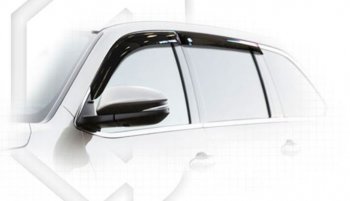 2 169 р. Дефлектора окон CA-Plastic  Toyota Highlander  XU50 (2013-2020) (Classic полупрозрачный, Без хром.молдинга)  с доставкой в г. Калуга. Увеличить фотографию 1
