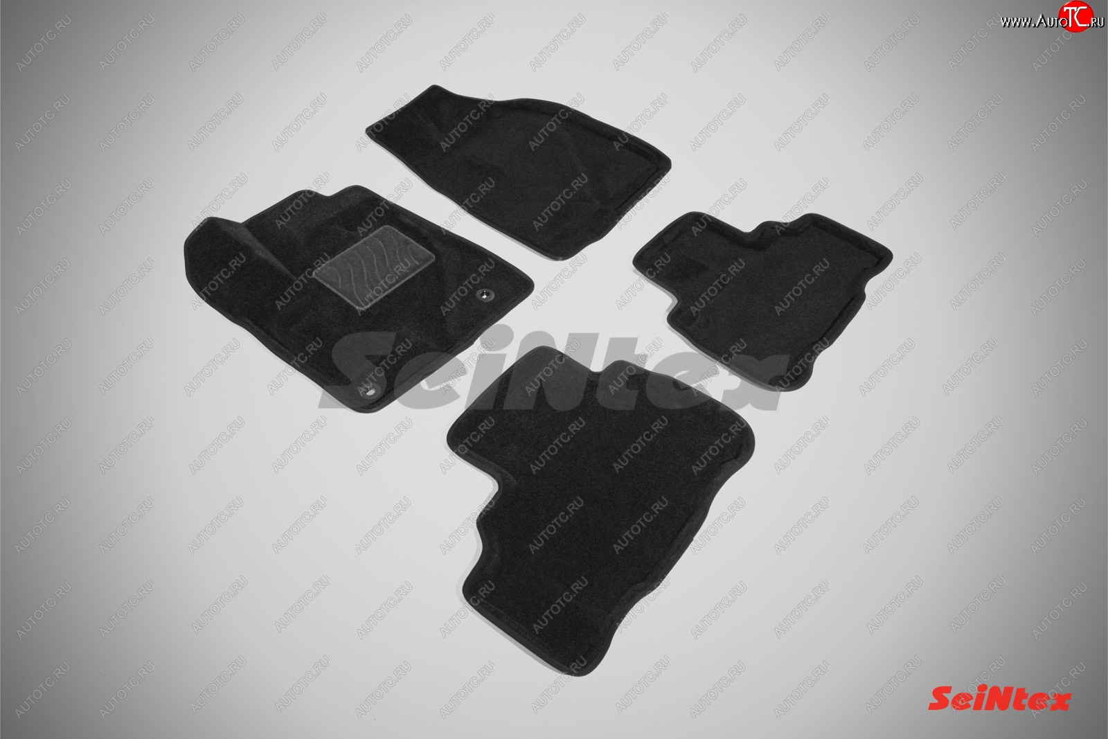 5 249 р. Комплект 3D ковриков в салон (ворсовые / чёрные) Seintex  Toyota Highlander  XU50 (2013-2020)  с доставкой в г. Калуга