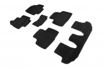 5 249 р. Коврики в салон (текстиль) SEINTEX 3D  Toyota Highlander  XU70 (2020-2024) (черный)  с доставкой в г. Калуга. Увеличить фотографию 1