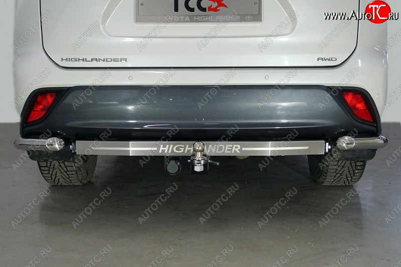 21 399 р. Фаркоп (тягово-сцепное устройство) TCC надпись Highlander  Toyota Highlander  XU70 (2020-2024) (Оцинкованный, шар E - оцинкованный)  с доставкой в г. Калуга