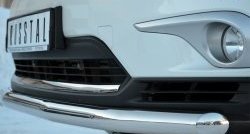 13 999 р. Одинарная защита переднего бампера диаметром 63 мм (рестайлинг) Russtal  Toyota Highlander  XU40 (2010-2013)  с доставкой в г. Калуга. Увеличить фотографию 4