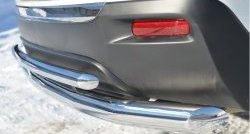 17 999 р. Защита заднего бампера (Ø63 и 42 мм, нержавейка) Russtal  Toyota Highlander  XU40 (2010-2013)  с доставкой в г. Калуга. Увеличить фотографию 3