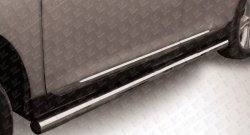 14 649 р. Защита порогов из круглой трубы диаметром 76 мм Slitkoff  Toyota Highlander  XU40 (2010-2013) (Цвет: нержавеющая полированная сталь)  с доставкой в г. Калуга. Увеличить фотографию 1