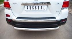 14 999 р. Защита заднего бампера (Ø76 мм, нержавейка) Russtal  Toyota Highlander  XU40 (2010-2013)  с доставкой в г. Калуга. Увеличить фотографию 1