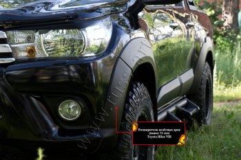 24 999 р. Расширитель арки RA (вылет 25 мм, комплект)  Toyota Hilux  AN120 (2016-2020) (Поверхность глянец (под окраску), Неокрашенный)  с доставкой в г. Калуга. Увеличить фотографию 1