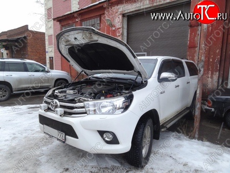 2 499 р. Упоры капота Russtal Toyota Hilux AN120 дорестайлинг (2016-2020)  с доставкой в г. Калуга