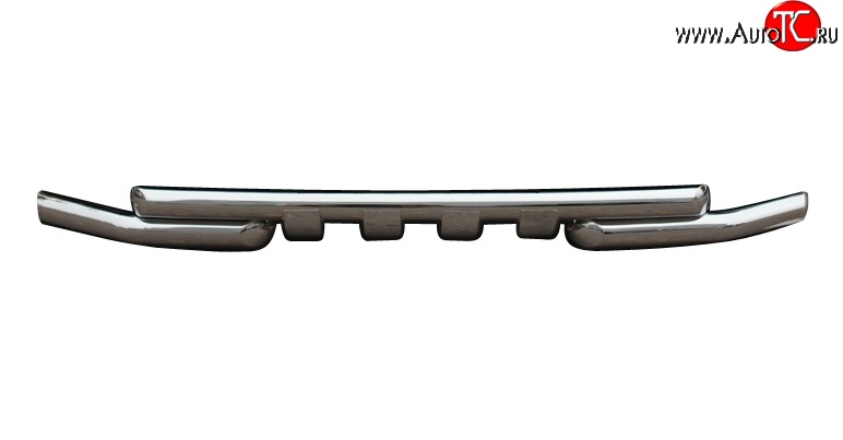 20 849 р. Защита переднего бампера (2 трубы Ø63 мм с зубами, нержавейка) Russtal  Toyota Hilux  AN120 (2016-2020)  с доставкой в г. Калуга