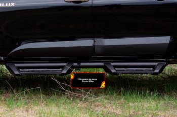 9 999 р. Молдинги дверей RA (комплект)  Toyota Hilux  AN120 (2016-2020) (Поверхность шагрень)  с доставкой в г. Калуга. Увеличить фотографию 1